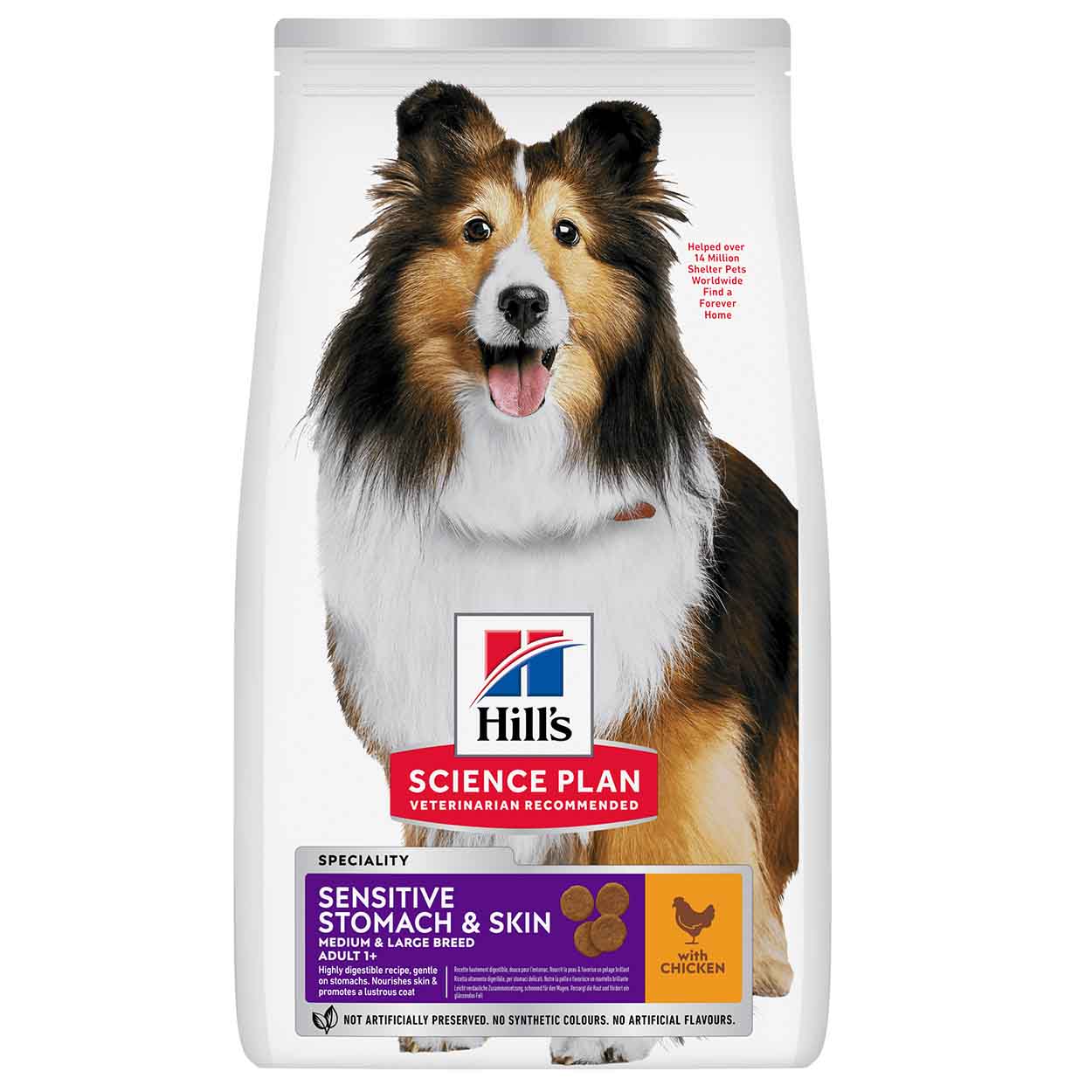 Hills Science Plan Hund Sensitive Stomach Skin Medium Adult Huhn 14kg
