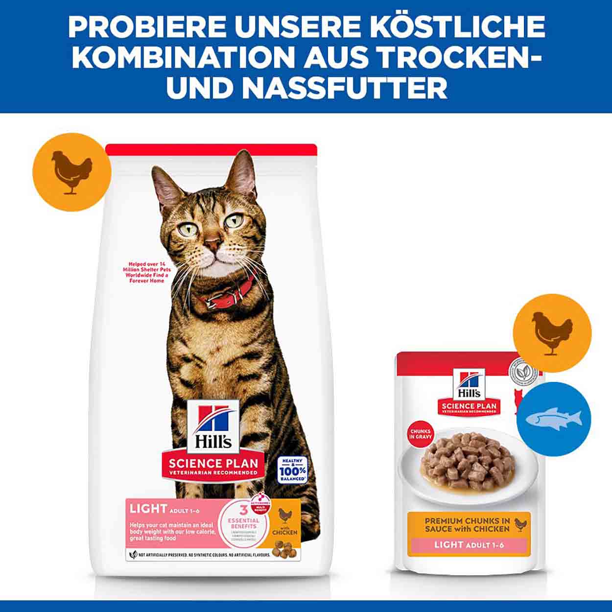 Hills Science Plan Katze Light Adult Huhn 10kg