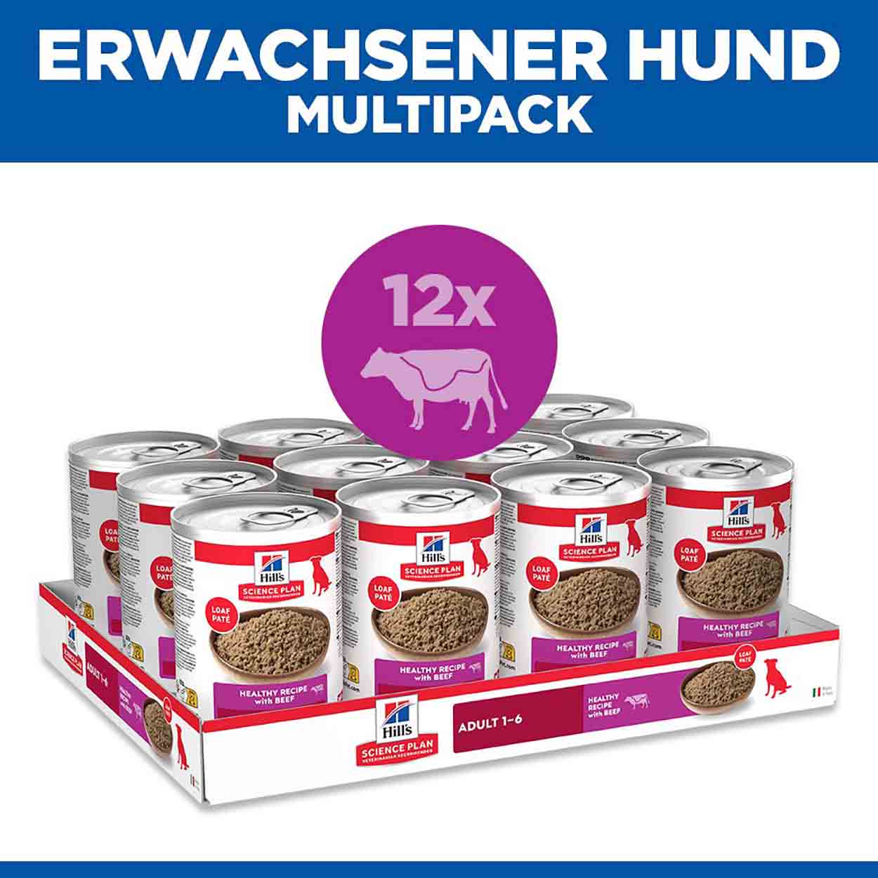 Hills Science Plan Hund Adult Rind 12x370g