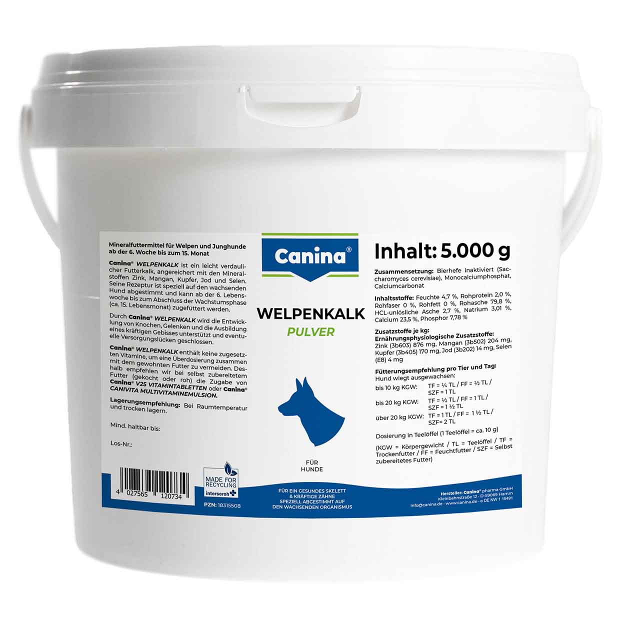 Canina Welpenkalk Pulver