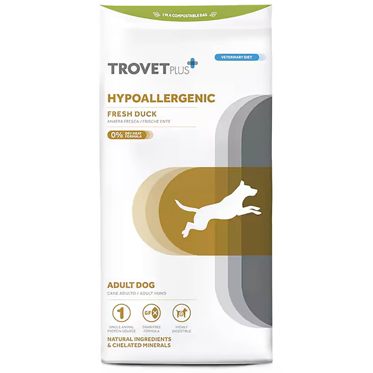 Trovet Plus Hypoallergenic Hund Adult Ente 10kg 