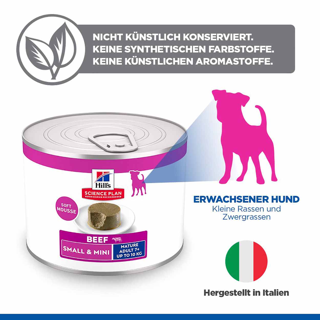 Hills Science Plan Hund Small & Mini Mature Adult Mousse Rind 12x200g