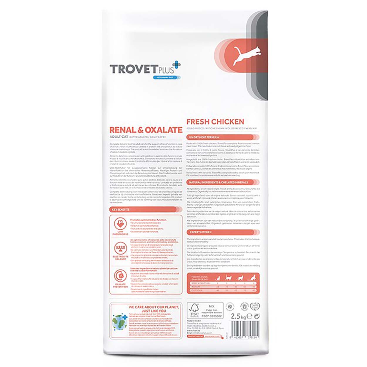 Trovet Plus Renal Oxalate Katze Adult Huhn 2,5kg 