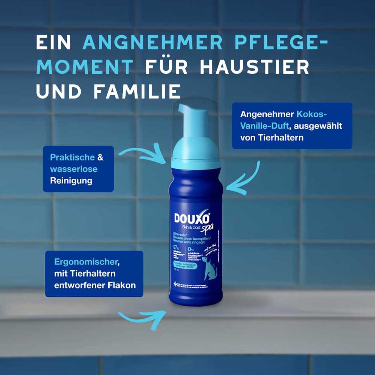 DOUXO SPA Mousse ohne Ausspülen für Hunde 150ml DOUXO SPA Mousse ohne Ausspülen für Hunde 150ml