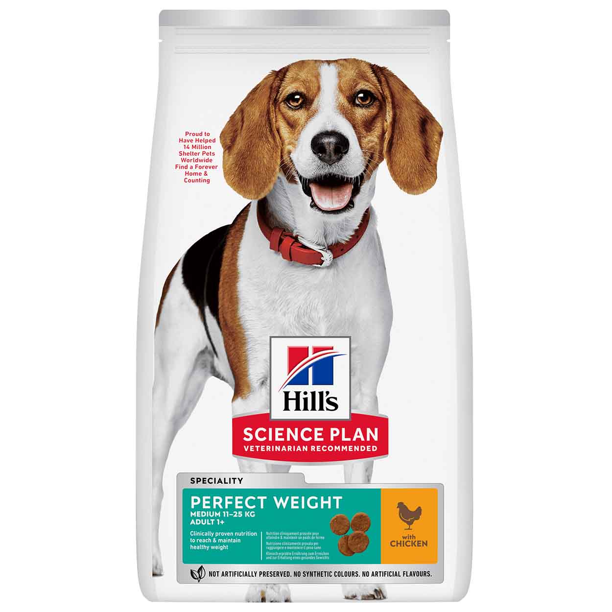 Hills Science Plan Hund Perfect Weight Medium Adult Huhn 12kg