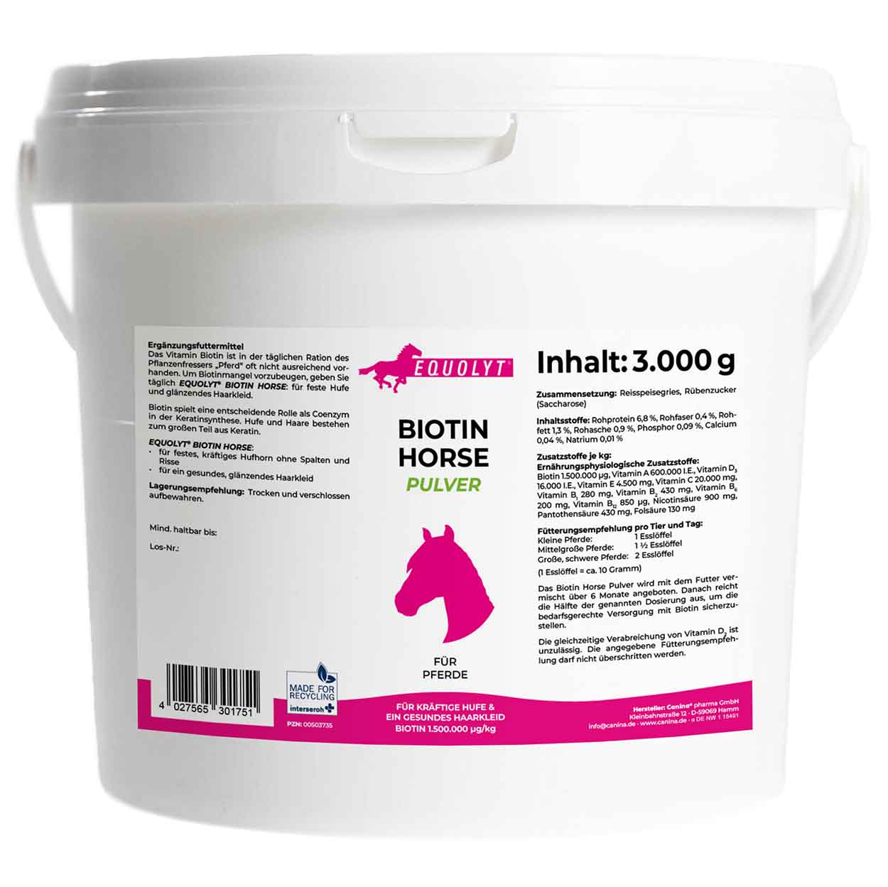 Canina Equolyt Biotin Horse Pulver