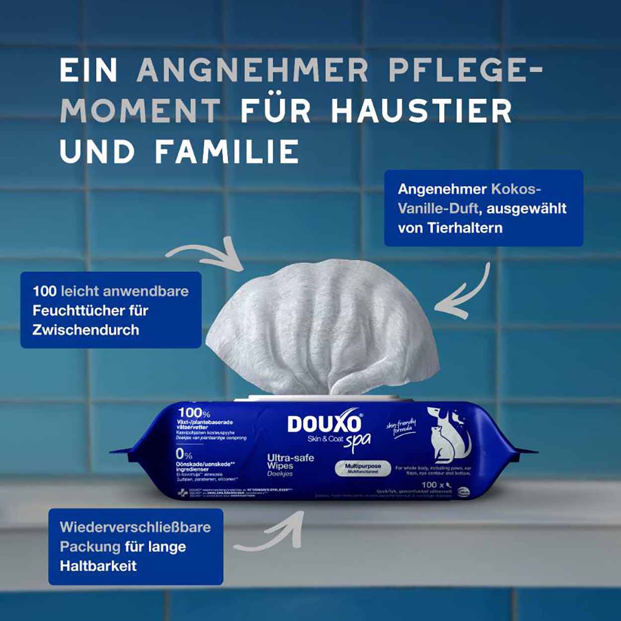 DOUXO SPA Feuchttücher 100Stk DOUXO SPA Feuchttücher 100Stk