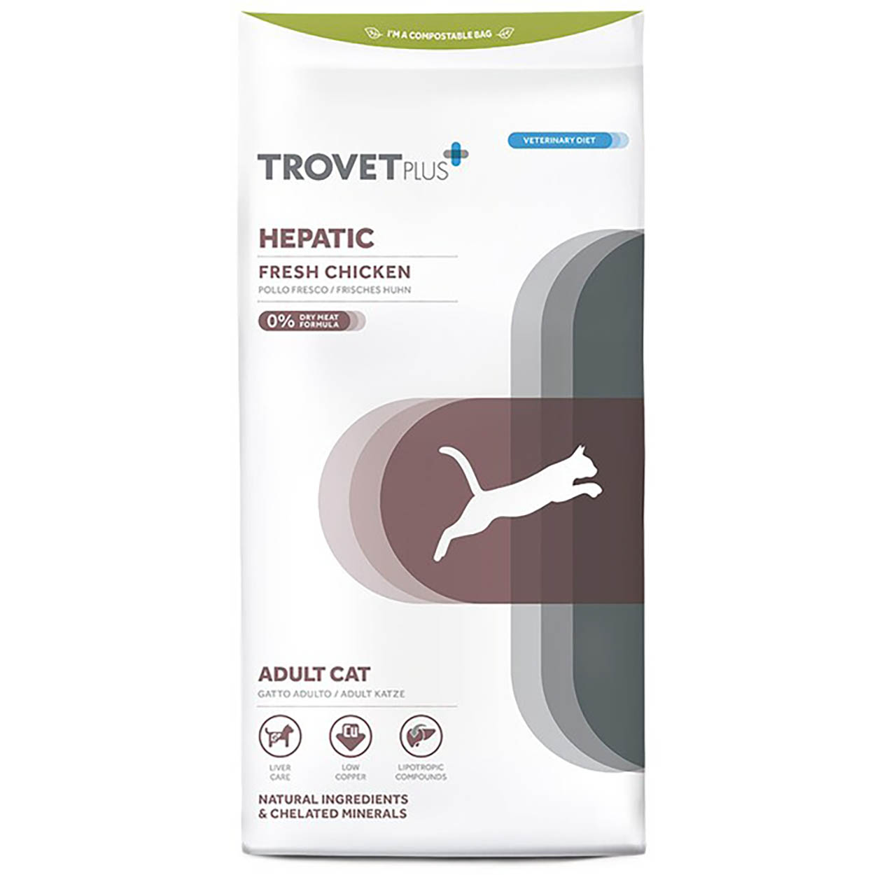 Trovet Plus Hepatic Katze Huhn 1,2kg 