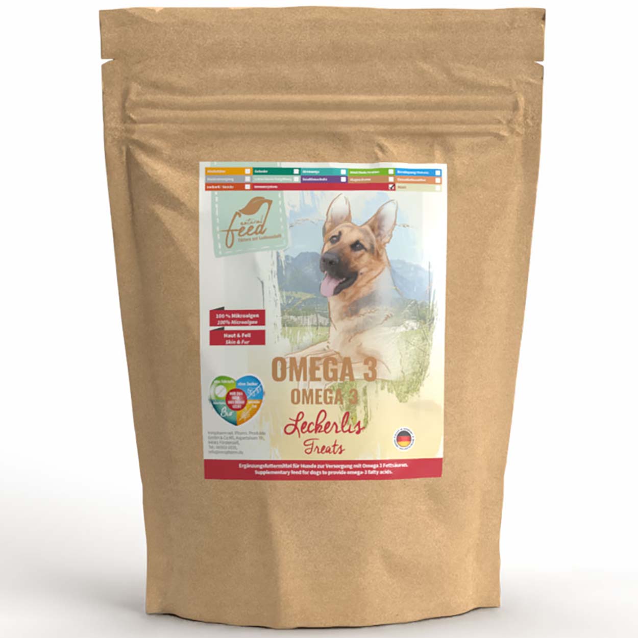 Natural Feed Omega 3 Leckerlis Hund 500g