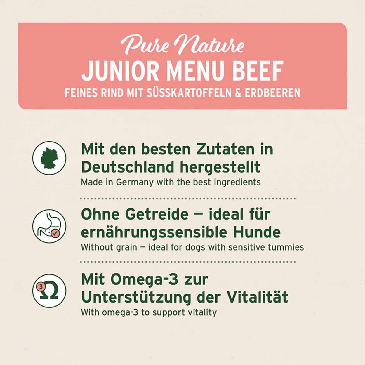 AniForte Nassfutter Junior Menue Rind 6x400g