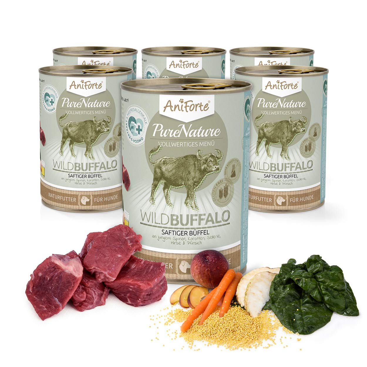 AniForte Pure Nature Wild Buffalo 6x400g