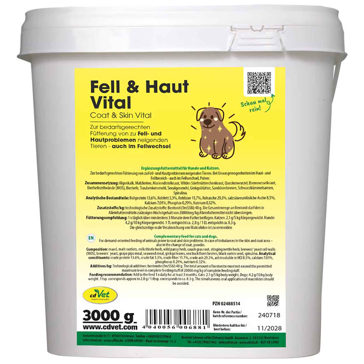 cdVet Fell Haut Vital Hund Katze