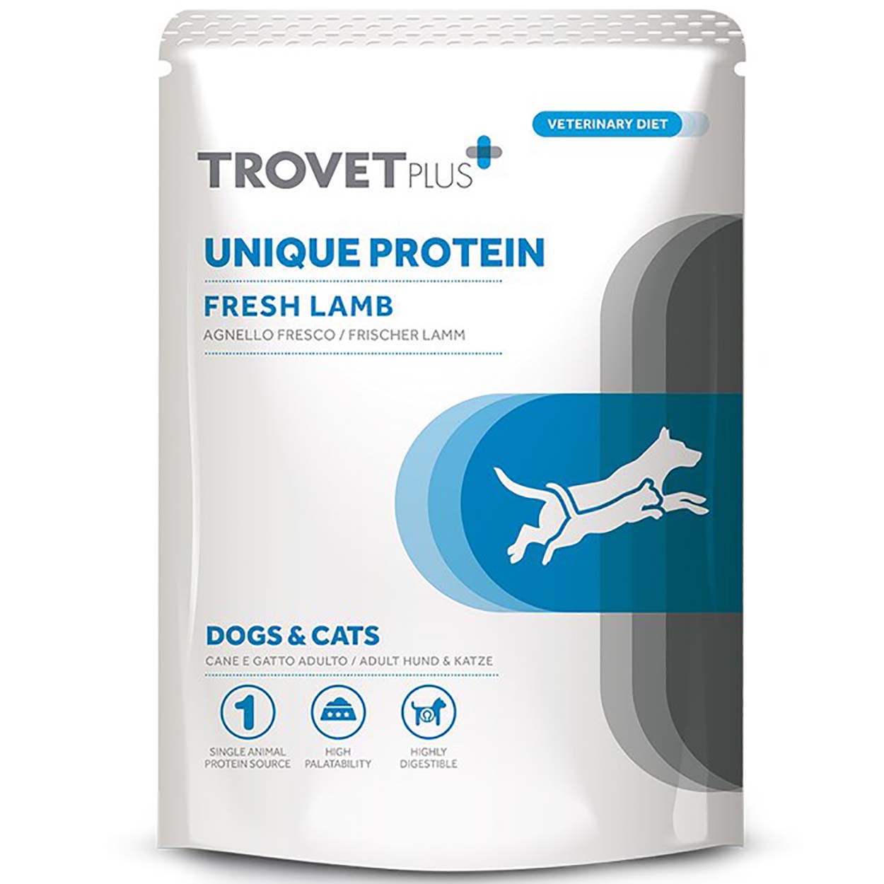 Trovet Plus Unique Protein Hund+Katze Lamm 12x100g 