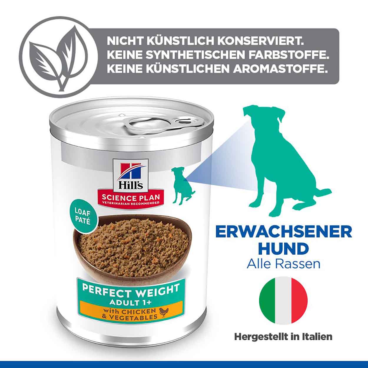 Hills Science Plan Hund Perfect Weight Adult Huhn Gemüse 12x363g