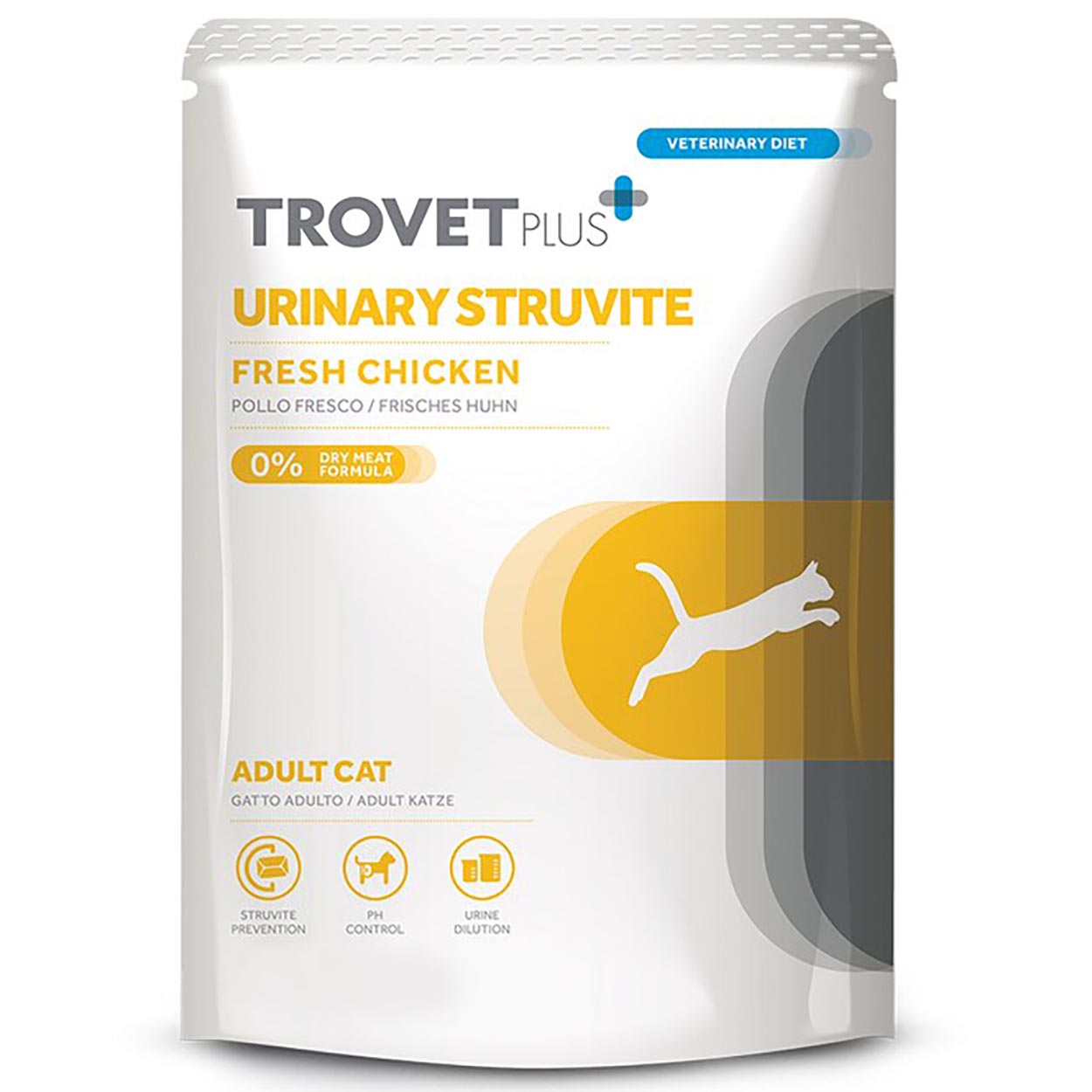 Trovet Plus Urinary Struvite Katze Huhn 12x85g