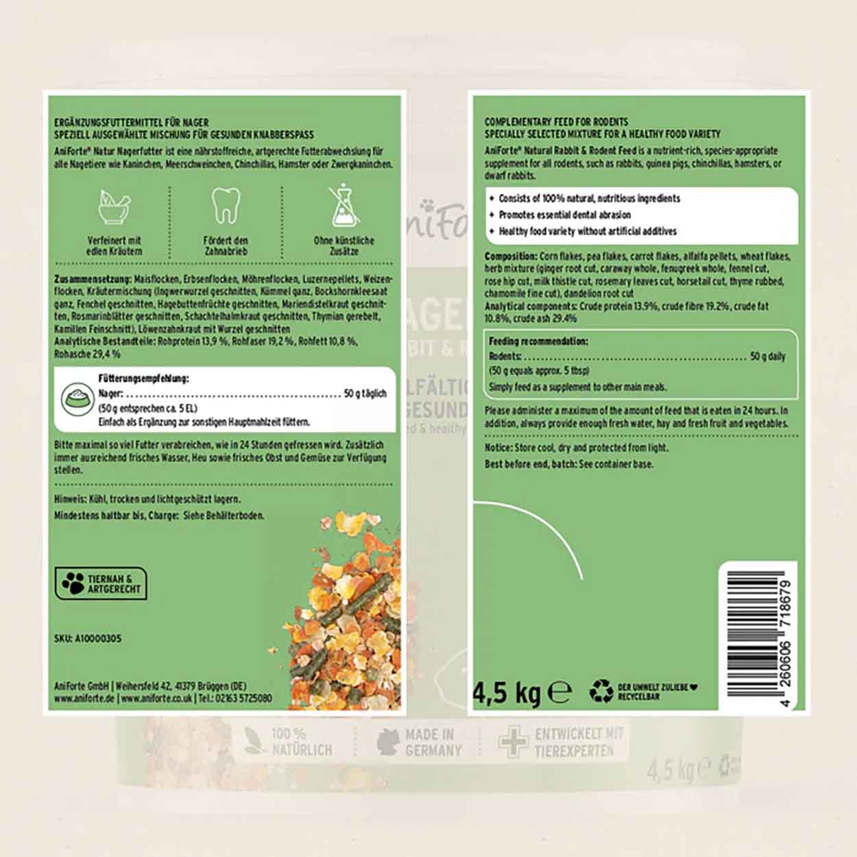 AniForte Natur-Nagerfutter 4500g