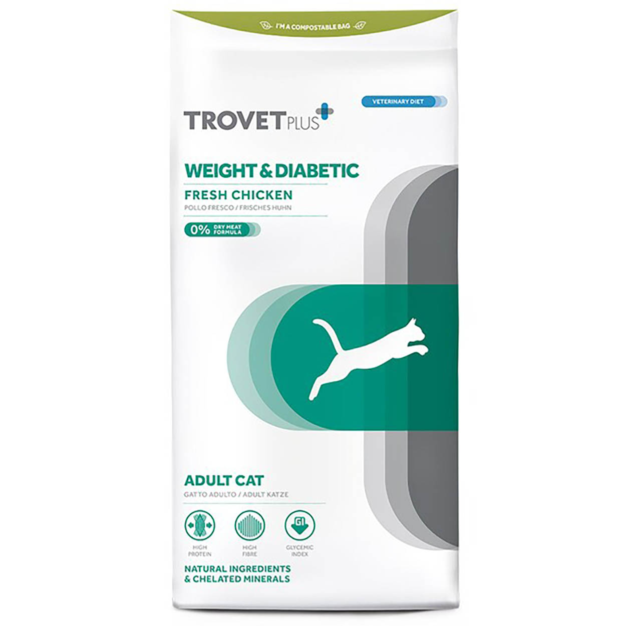 Trovet Plus Weight Diabetic Katze Adult Huhn 5kg  
