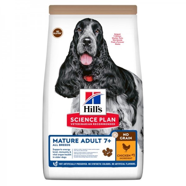Hills Science Plan Hund no Grain Adult Mature 7+ Huhn 14kg