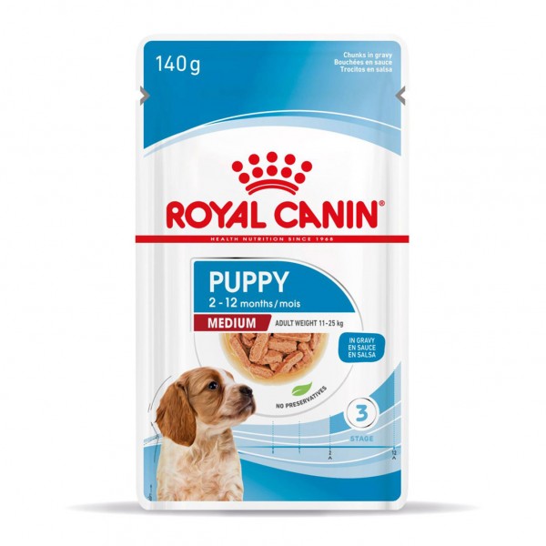 Royal Canin Hund Medium Puppy 10x140g