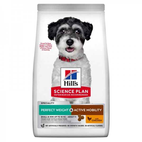 Hills Science Plan Hund Adult Mini Perfect Weight + Active Mobility Huhn 6kg