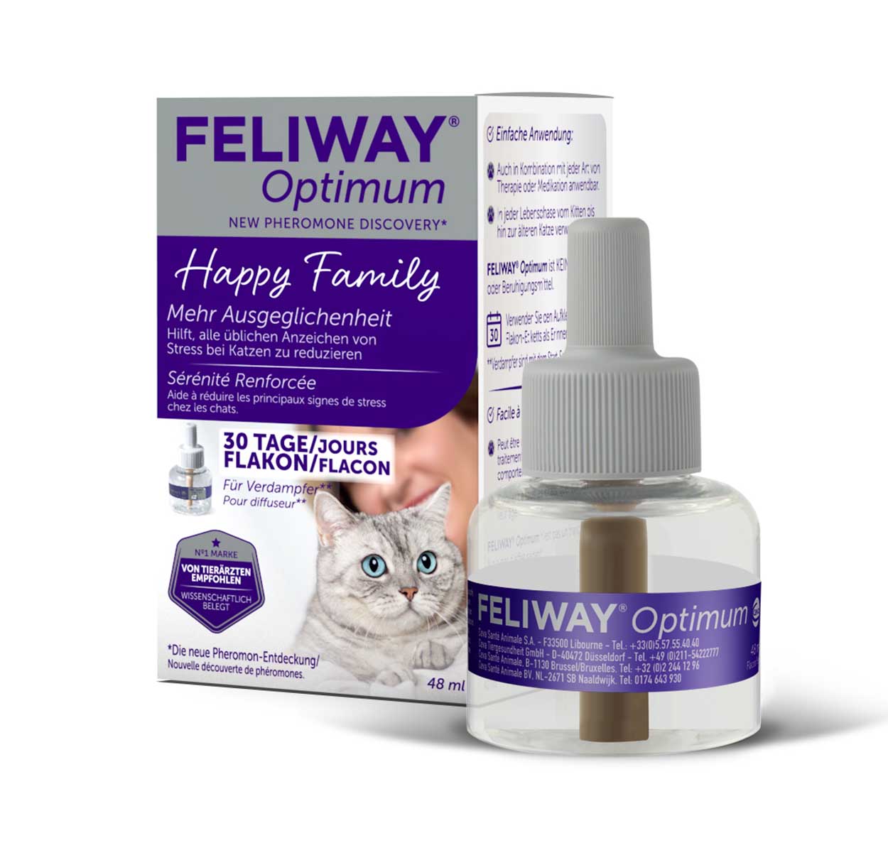 Feliway Optimum Nachfüller preiswert und günstig, Lösung gegen Stress bei  Katzen