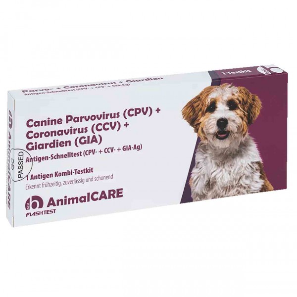 Canine Parvovirus + Coronavirus + Giardien Antigen Kombi-Schnelltest