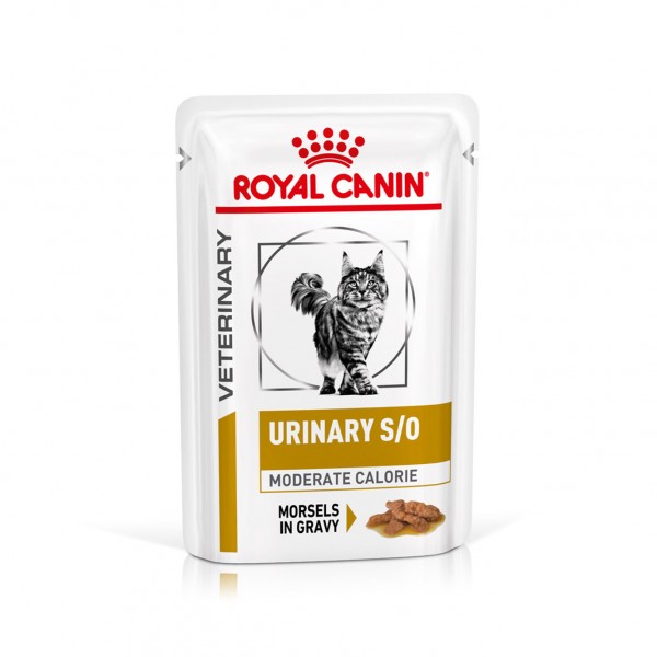 Royal Canin Katze Urinary S/O Moderate Calorie Häppchen in Soße 12x85g