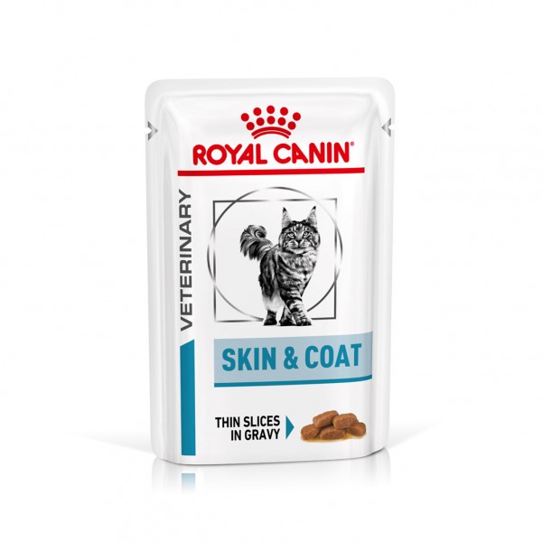 Royal Canin Katze Skin Coat feine Stückchen in Soße 12x85g