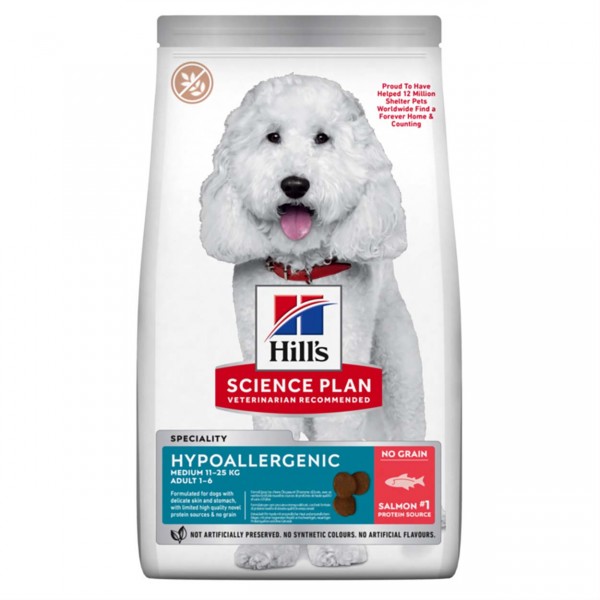 Hills Science Plan Hund Hypoallergenic Medium Adult Lachs 14kg
