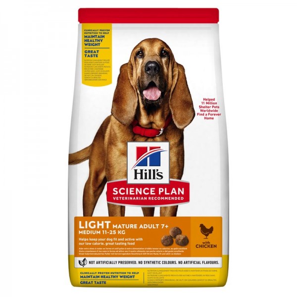 Hills Science Plan Hund Light Medium Mature 7+ Huhn 14kg