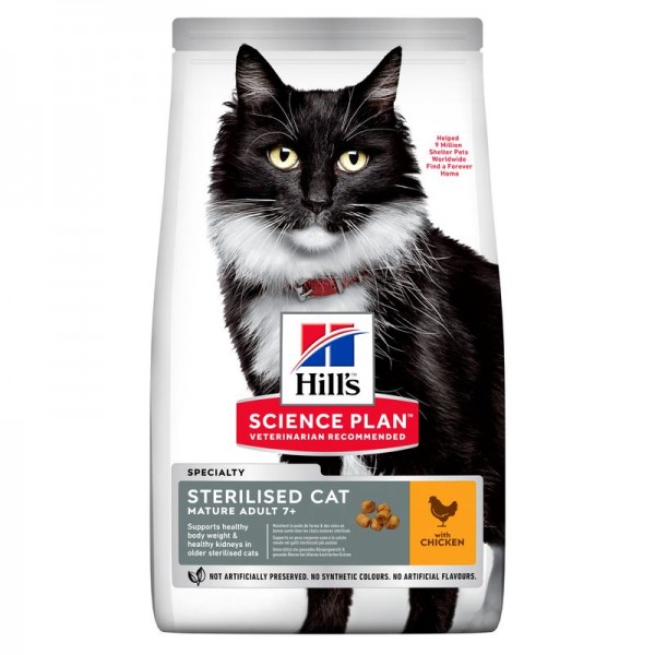 Hills Science Plan Katze Sterilised Cat Mature Adult 7+ Huhn 10kg