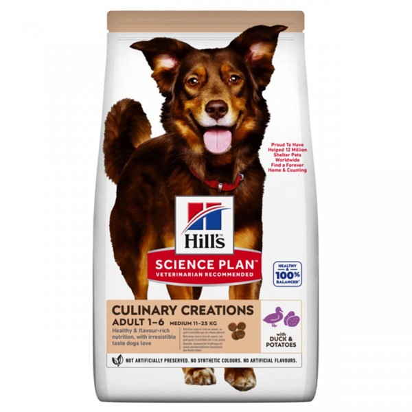 Hills Science Plan Culinary Creations Hund Medium Adult Ente 14kg