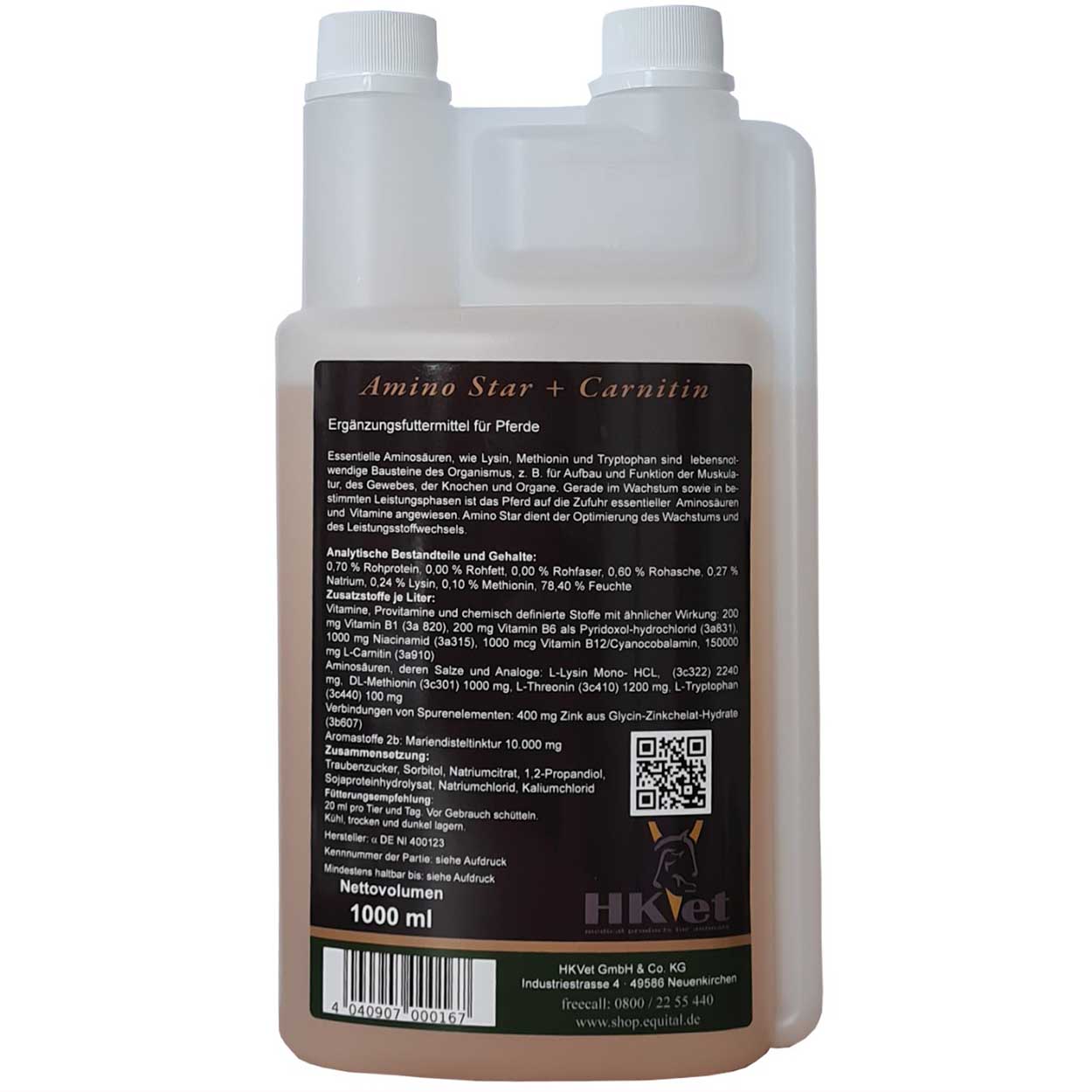 Equital Amino Star Carnitin Liquid 1000ml Muskulatur fuetternundfit